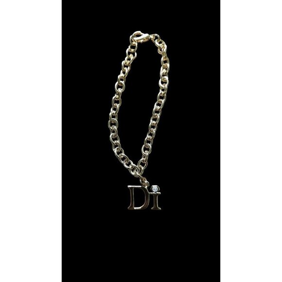Diamonds International Jewelry - Diamonds International Gold Chain Bracelet "Di" Charm Vintage Y2K 7 inches